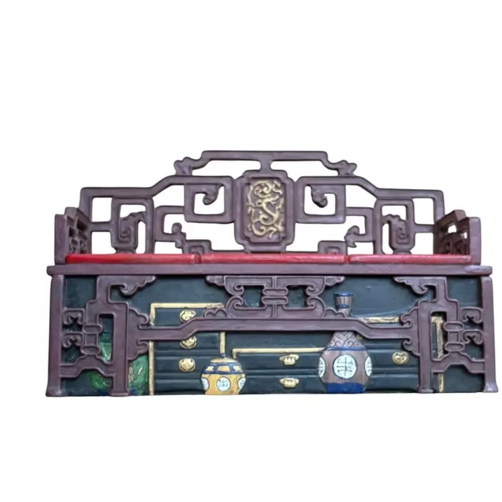 Enesco Asian Throne Sofa Bench Jewelry Box Chinese Style Trinket Decor VtG 2000